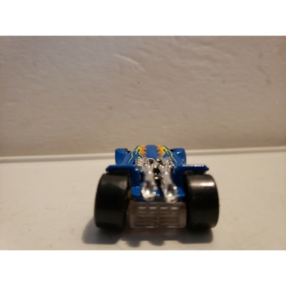 Hot Wheels 2000 Vulture Car, Blue w/Flames 1:64 - Picture 2 of 6